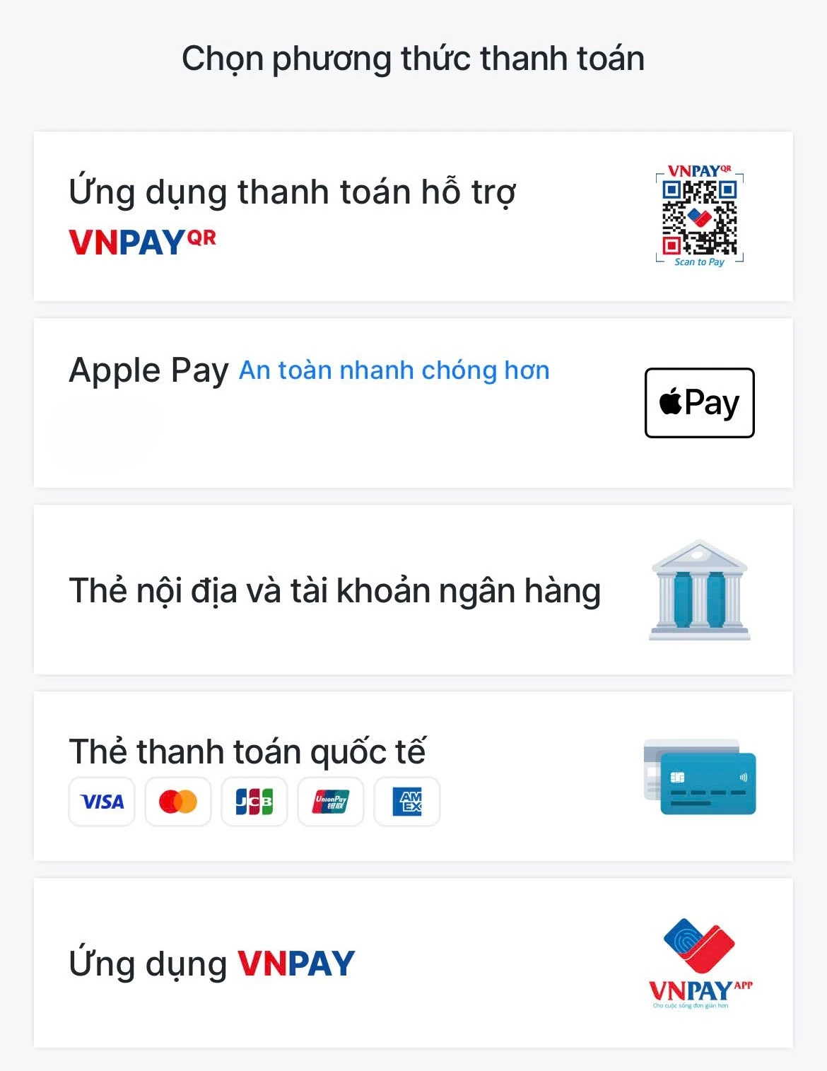 Hướng dẫn thanh toán VNPAY